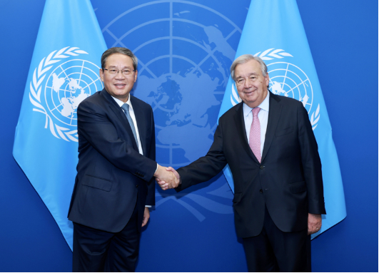 李强会见联合国秘书长古特雷斯 李强会见联合国秘书长古特雷斯