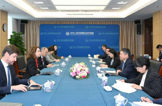 生态环境部部长黄润秋会见威立雅集团首席执行官柏莲诺2 生态环境部部长黄润秋会见威立雅集团首席执行官柏莲诺2