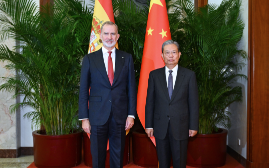 赵乐际会见西班牙国王费利佩六世